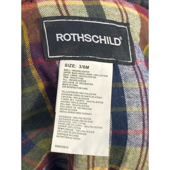 Rothschild Baby Unisex Snowsuit One-Piece Blue Hooded Pocket Zip 3-6 Months New - Picture 5 of 7